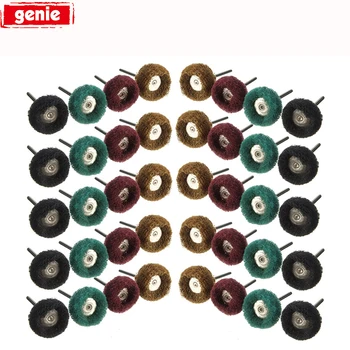 

40pcs Nylon Abrasive Wheel Brush Rotary Tool Dremel Accessories 25mm For Buffing Polishing Grinding
