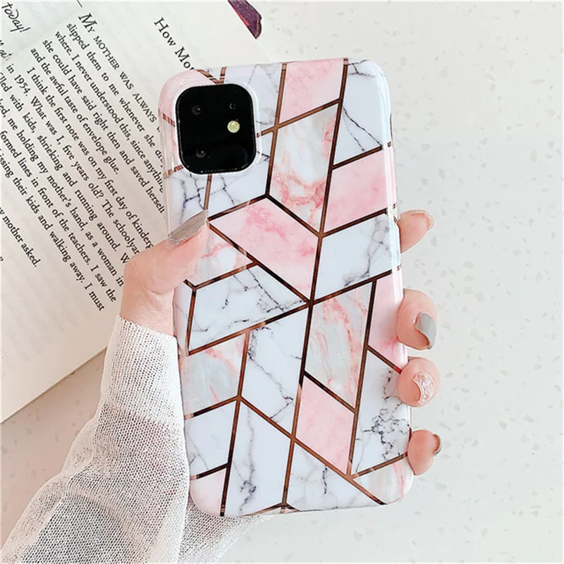 Блеск Мрамор чехол для samsung Galaxy S10 плюс S10e S9 Note 8 9 A9 A7 крышка на силиконовый накладка из мягкого с кольцом-подставкой - Цвет: Style 22