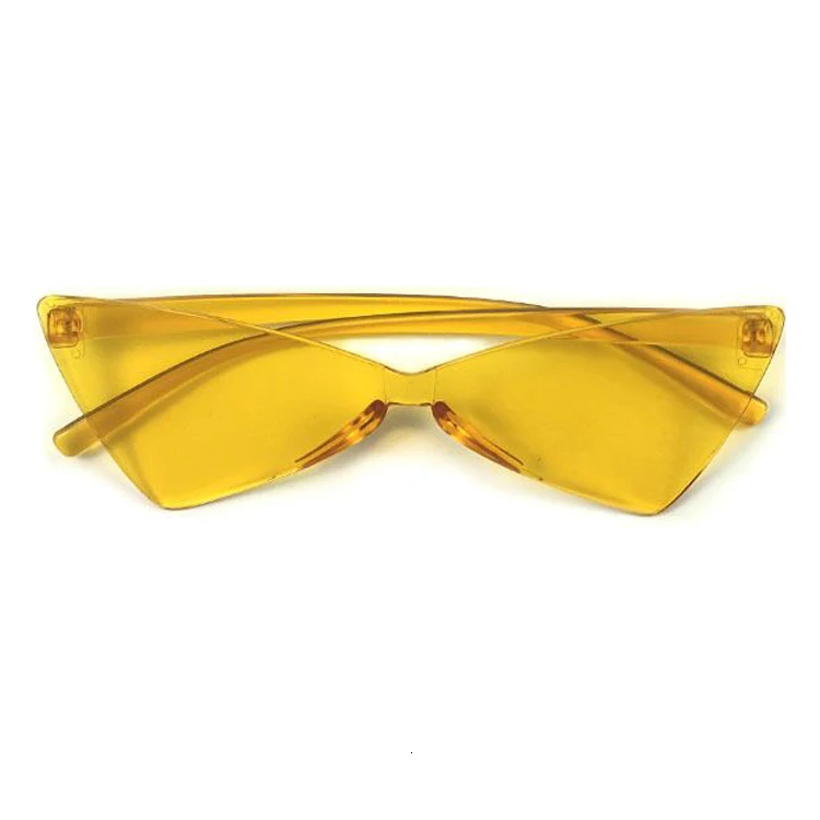 Модные солнцезащитные очки кошачий глаз женские роскошные брендовые дизайнерские модные узкие треугольные очки маленькие Винтажные Солнцезащитные очки женские - Цвет линз: Orange