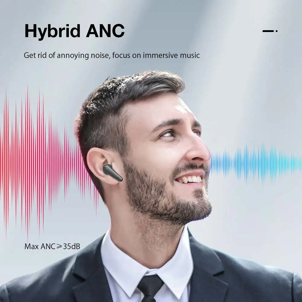 [Dual ANC] BlitzWolf BW-FYE11 TWS bluetooth-compatible V5.0 Earphone Active Noise Reduction HiFi Stereo HD Calls Touch Control 2