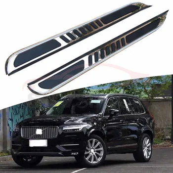 شراءالجانب خطوة يناسب فولفو XC90 2018 2019 تشغيل مجلس Nerf بار 2 قطعة اليسار الأيمن الألومنيوم الجانب خطوة الجانب دواسة