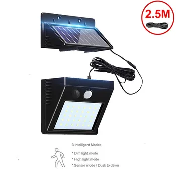 

30 LED Solar Powered Wall Light PIR Motion Sensor Street Outdoor IP65 Waterproof Pathway Garden Fence Lamp With 3Modes indoor ho