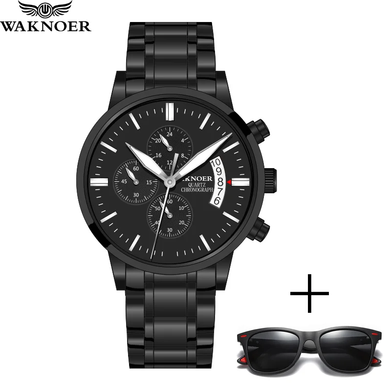 WAKNOER Relogio Masculino мужские часы Роскошные Известный Топ бренд модные повседневные