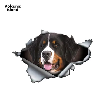 

HotMeiNi Bernese Mountain Dog Car Sticker Torn Metal Decal Reflective Stickers Waterproof Car Styling Pet Decals 13cm x 8.6cm