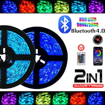

Bluetooth Led strip lights RGB SMD 5050 2835 DC 12V Waterproof can be cut luces led 5M 10M 15M 20M Tape Diode Bluetooth Control