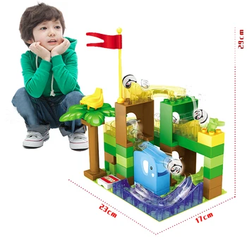 

54PCS Marble Race Run Ball Track Building Blocks Funnel Slide Plastic Assembled Toys for Kids Compatible Bricks