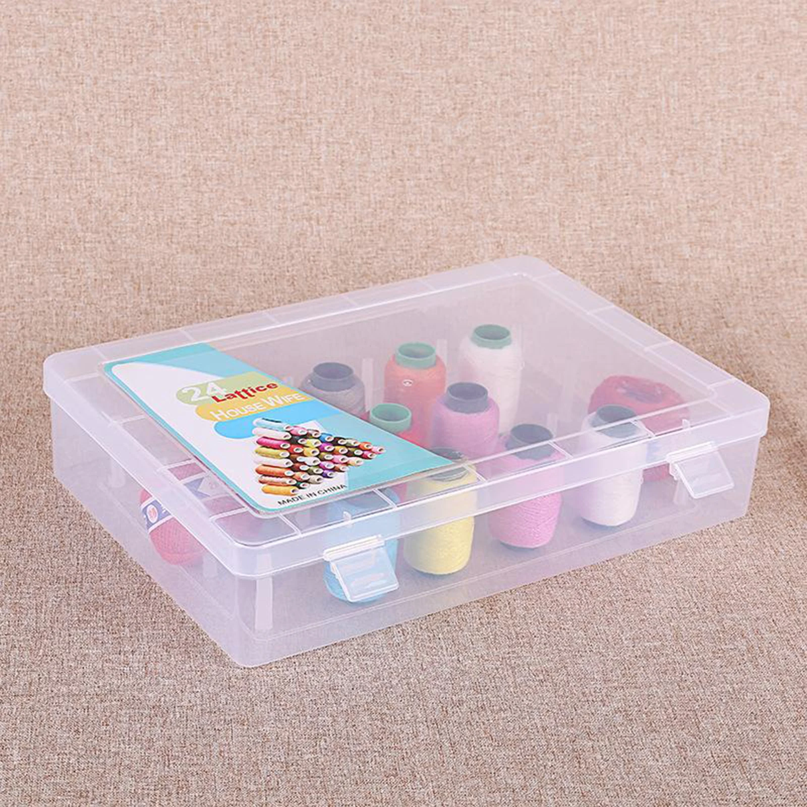Thread Storage Box 24 Spool Sewing Bobbins Box Reels EMPTY Container Case Holder