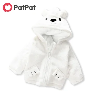 

PatPat 2020 New Spring and Autumn Baby Toddler Adorable Animal Decor Solid Hooded Coat for Baby Boy and Girl Coat Clothes