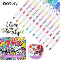 12PCS/Set Retro Calligraphy Pen Brush Markers Signature Lettering Fine Liner Pen Art Marker rawing Manga coloring Design Sketch 2