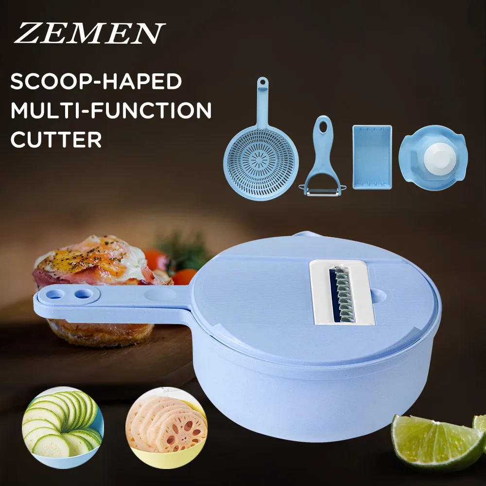 

ZEMEN Mandoline Slicer Grater Vegetable Cutter Carrot Onion Potato Slicer Vegetables Fruit Cooking Gadgets Kitchen Tools