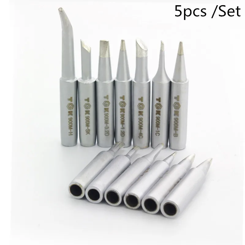 

5pcsTGK Unleaded Soldering Iron Tip Ultra-durable Solder Electric Soldering Iron Tip Welding 900M Rework Soldering Station Tool