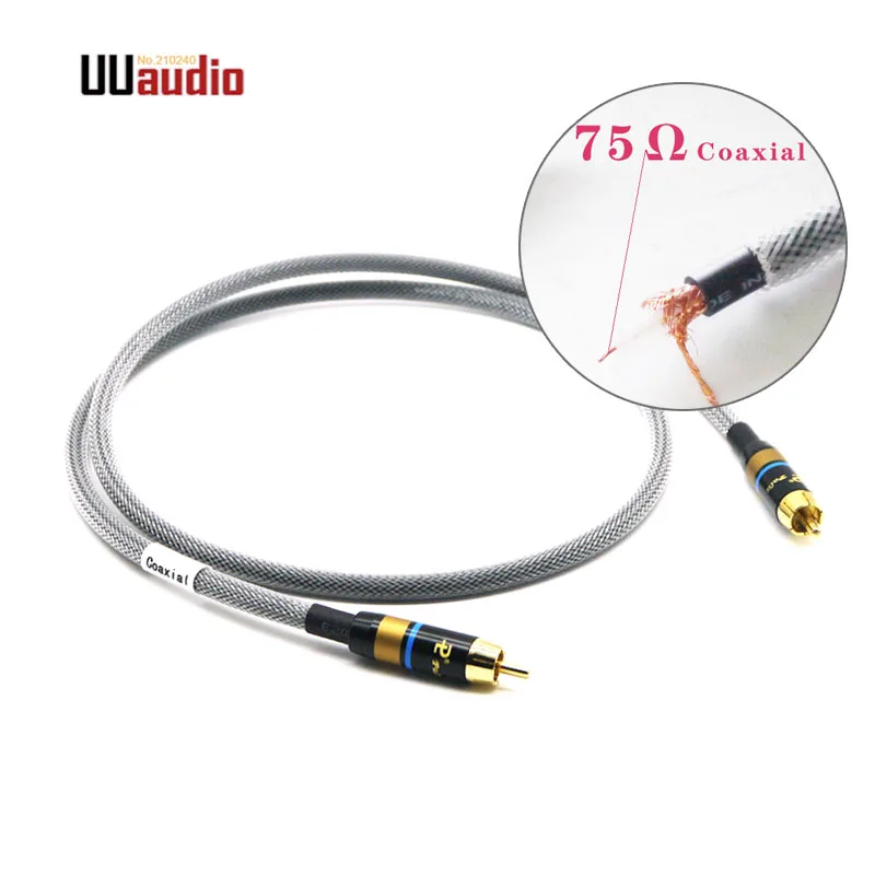 UU21 Hifi мужской и 75 Ом Цифровой коаксиальный RCA аудио/видео DIY Кабель|Кабели VGA| |