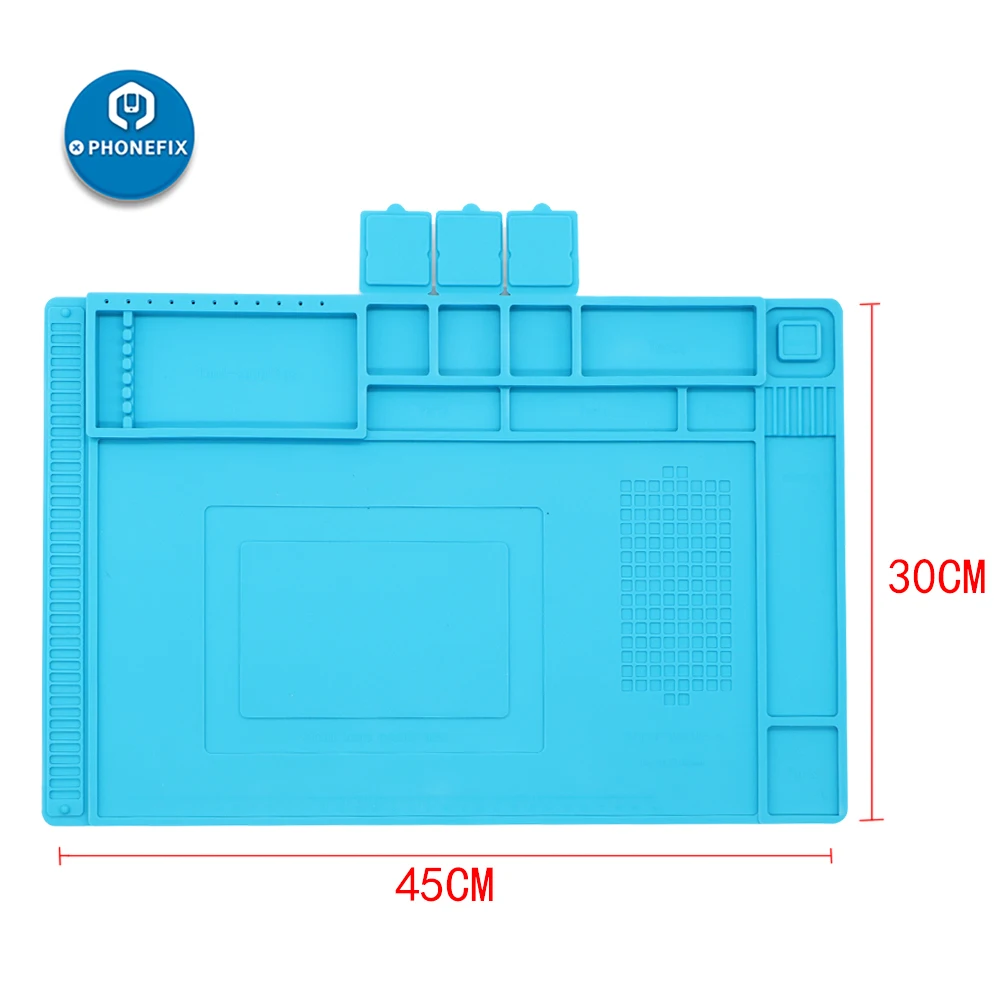 PHONEFIX 45x30 см резист для пайки теплоизоляция силиконовый коврик паяльный ремонт обслуживание платформа Настольный коврик для сотовых телефонов инструменты для ремонта