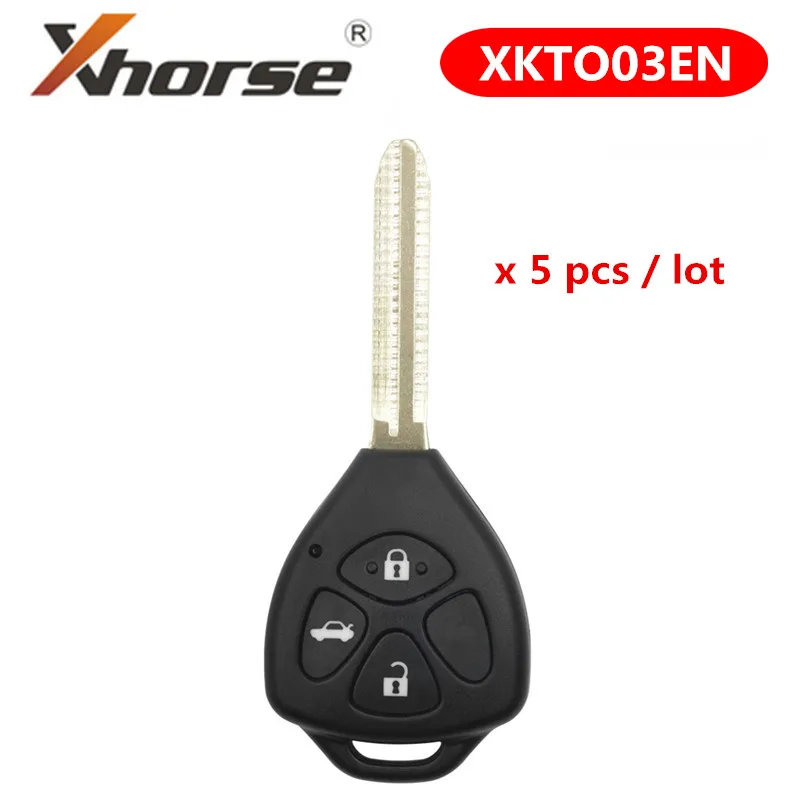 XHORSE XKTO03EN проводной для Toyota Стиль 3 кнопки универсальный дистанционный ключ VVDI VVDI2