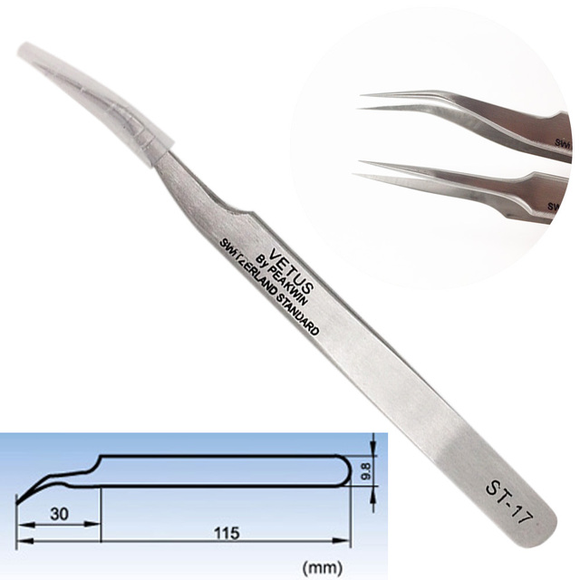 pc  Straight & Curve Tweezers Eyelash Extension Tool nail art rhinestone Paillette Nipper for DIY acrylic nails gel polish