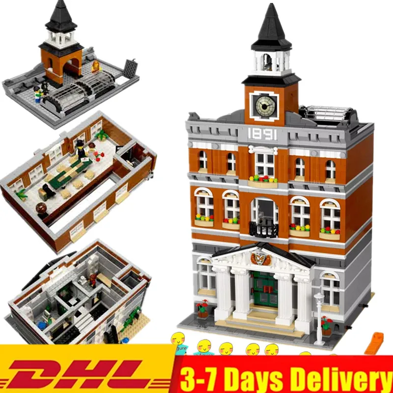 KING Ideas City Street Corner Garag Hall Shop Expert архитектурный конструктор, наборы блоков, комплекты кирпичей, Подарочные игрушки для мальчиков - Цвет: Without original Box