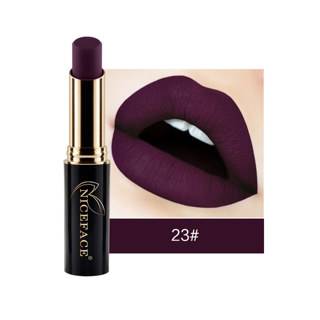 24 Colors Matte Women Lipstick Labiales Beauty Make Up Long Lasting Waterproof Metallic Lipstick Drop Shipping New Hot TSLM1