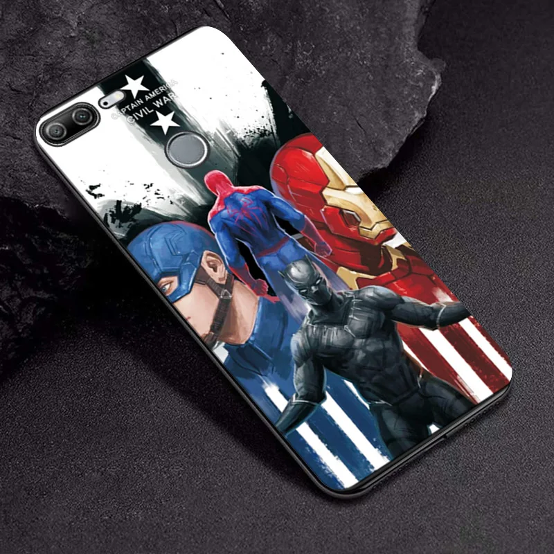 Мягкий черный ТПУ бампер для huawei P Smart чехол PSmart Z Plus Marvel Мстители чехол для телефона для huawei P Smart чехол PSmart - Цвет: TPUBLK632