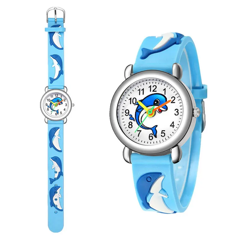Delfín marca niños reloj correa de silicona chico s relojes deportivos niños niñas chico de cuarzo reloj de los niños reloj de pulsera para regalo