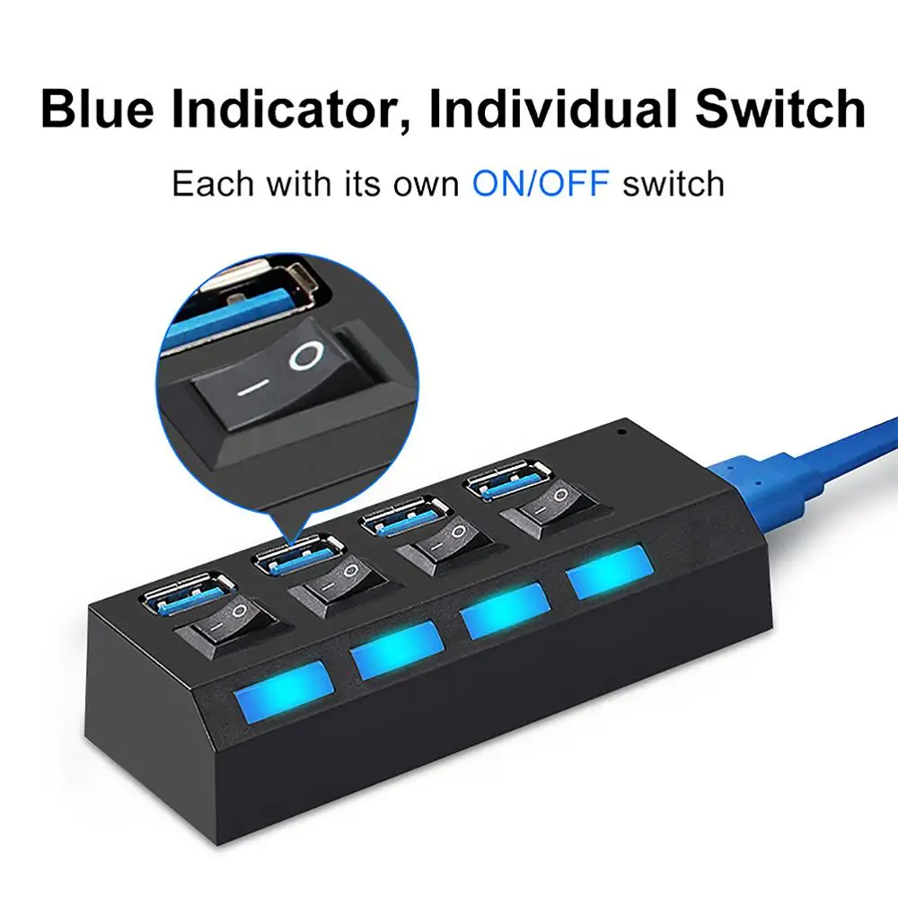 Usb концентратор 3 0 док станция USB разветвитель Мульти 2 USB3 4/7 Порты и разъёмы мульти