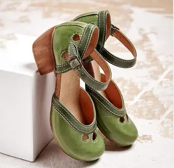 

Women Shoes Sandals Summer Mid High Shoes Buckle PU Leather Gladiator Luxury Shoes Women Designers Zapatos De Mujer E21