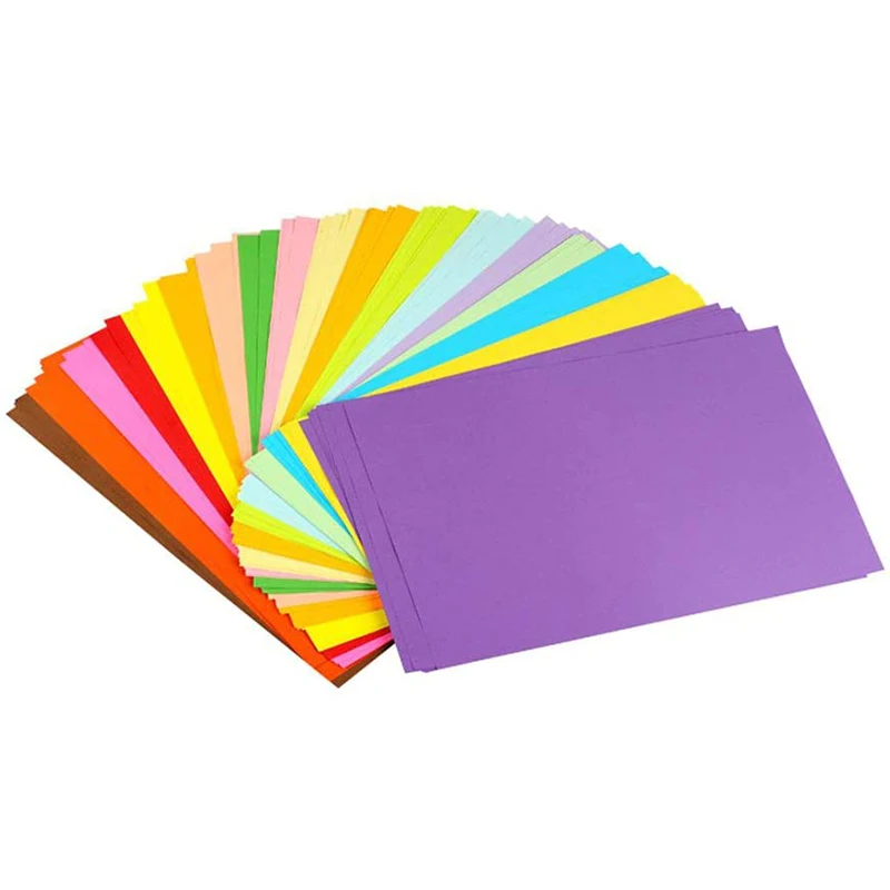 

Arts Crafts Cardboard DIY Handmade Paper, 10 Assorted Colors, 8.7" x 15"（38x22CM）, 100 Sheets