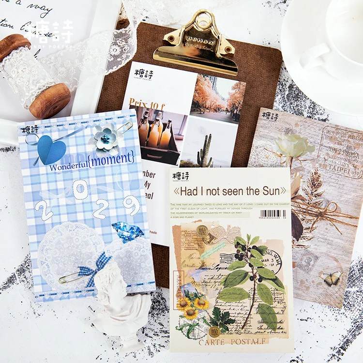 

Sugar Poem Japanese Paper Magazine Material Sticker Book Inspired Album of Painting Series Creative Hand Account Decorative Stic