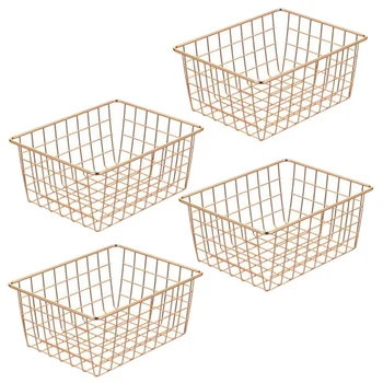 

Wire Baskets for Storage, Metal Wire Basket, Food Organizer Storage Bin for Pantry, Kitchen Cabinets, Closets