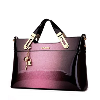 

Women's Bag European and American style fashion ladies handbag large capacity design cross-body portable patent leather handbag