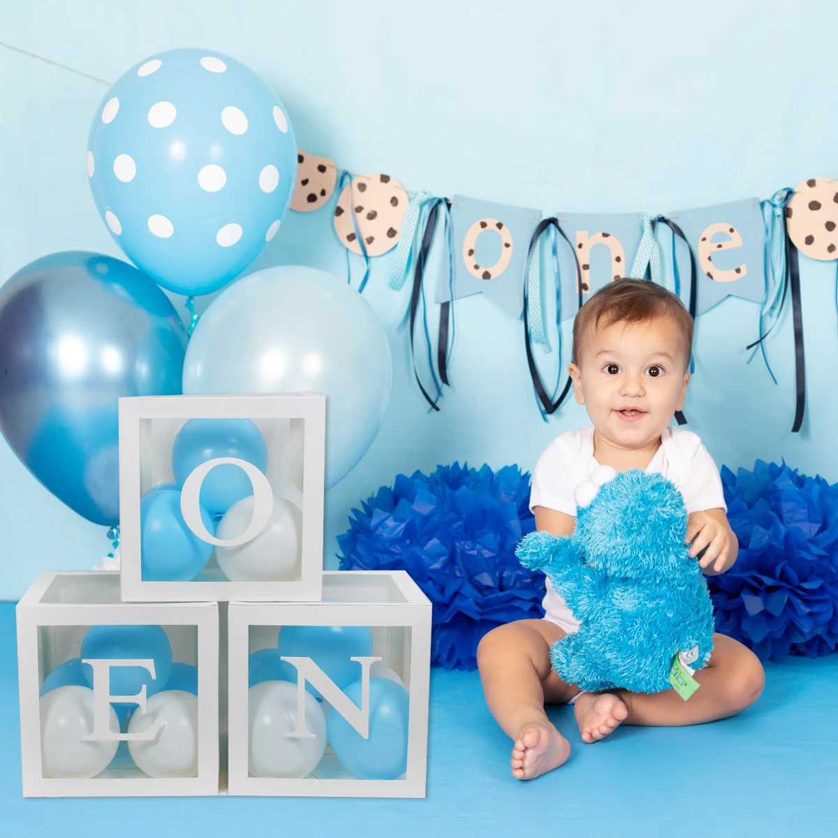 1st Birthday Balloon Decorations Kids Boy The First Birthday Balloon Box  With One Letter For Party Decor Girl Baby Shower Decor - Party & Holiday  Diy Decorations - AliExpress