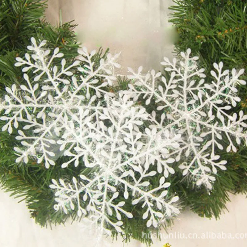 30 шт 11 см Рождественская искусственная Снежинка Рождественская елка Декор снежные поддельные снежинки Рождественские украшения для дома noel