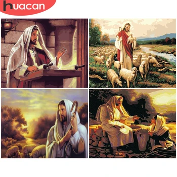 

HUACAN Painting By Number Man Religion Drawing On Canvas HandPainted Art Gift DIY Pictures By Number Figure Home Decor Kits