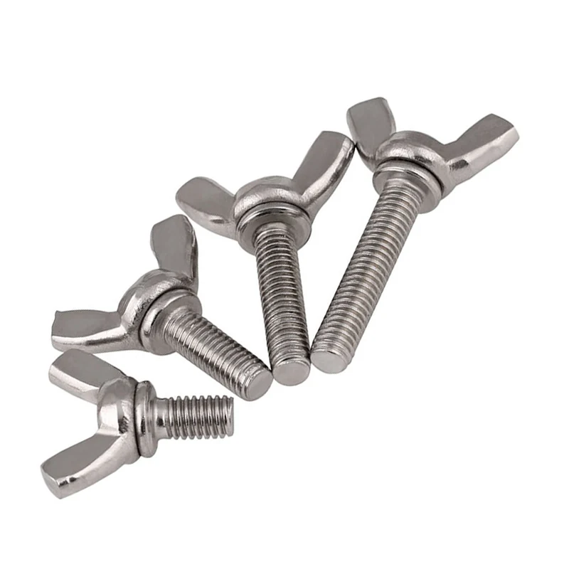 M6 M8 M10 Butterfly Wing Screws 201 Stainless Steel Thumb Screws Wing Bolts 