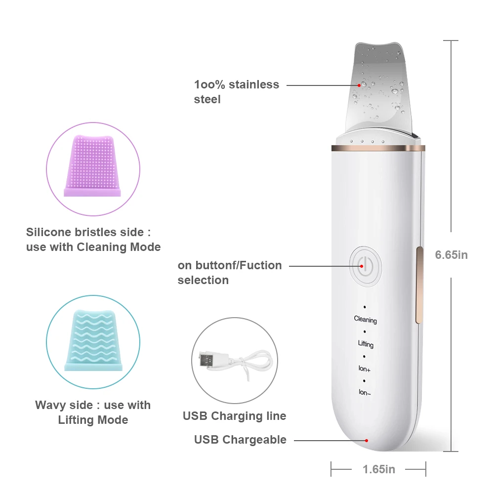 скрабер ультразвуковой уз чистка лица ultrasonic scrubber скраббер ультрозвуковой