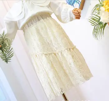 

2020 new wholesale girls lace ruffles skirt spring fashion girls skirt 3-8t C548