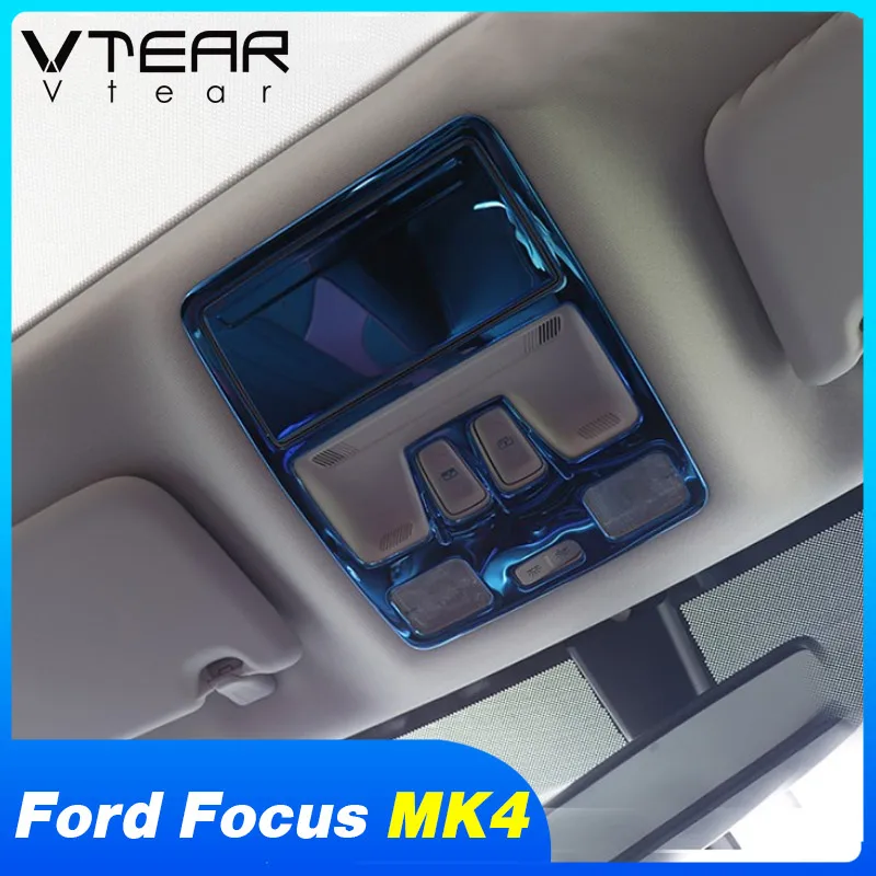 Vtear для Ford Focus MK4 ST крыши сзади чтение светильник рама крышка планки ABS углеродного