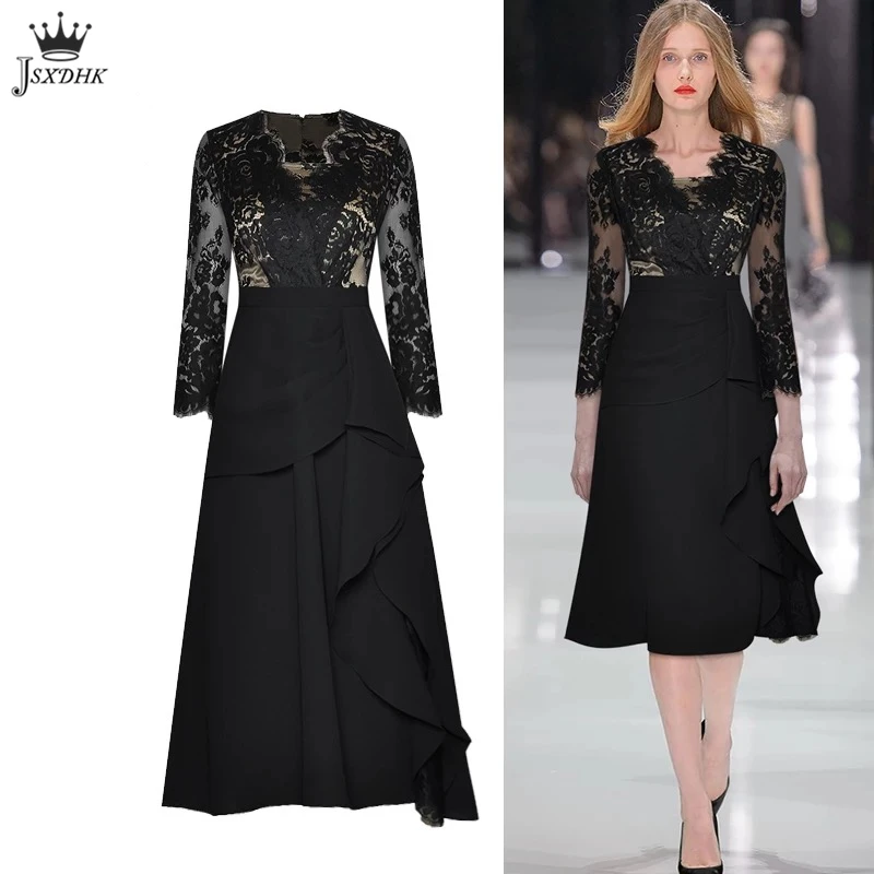 Женское винтажное кружевное платье элегантное привлекательное длинное