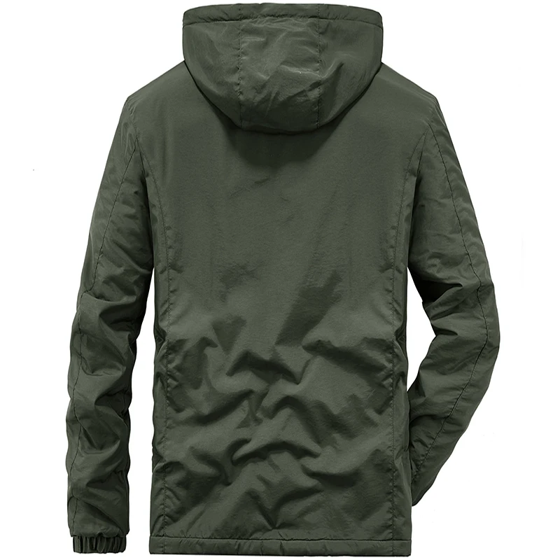 Winter parka men New Jackets Mens Plus velvet Hooded coat Men's casual coats Business warm printing coat Work clothes M-4XL 5XL