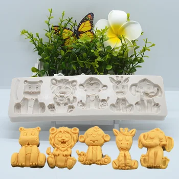 

Elephant deer monkey Silicone mold Resin kitchen baking tools DIY chocolate cake mousse fondant mold dessert pastry decoration