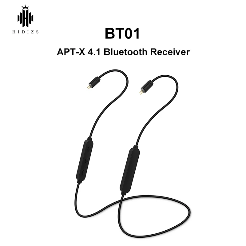 HIDIZS BT01 APT-X HiFi аудио 4,1 Bluetooth приемник портативный Премиум Bluetooth кабель с 2pin/0,78 мм сделано для MS4 MS1