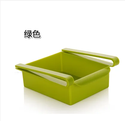 green Eco-Friendly Kitchen Organizer Multifunction Refrigerator Storage Basket Fridge Stretchable Storage - Цвет: green