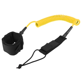 

10FT Surf Coiled Leash Surfboard Legrope Smooth Steel Swivel Surfing Leg Rope SUP Paddleboard Leash