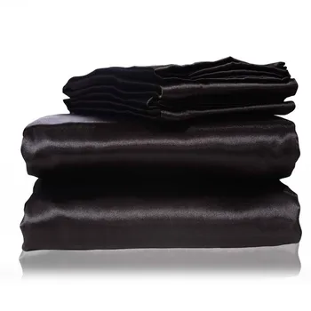 

100% pure satin silk bedding set,Home Textile King size bed set,bedclothes,duvet cover flat sheet pillowcases Wholesale
