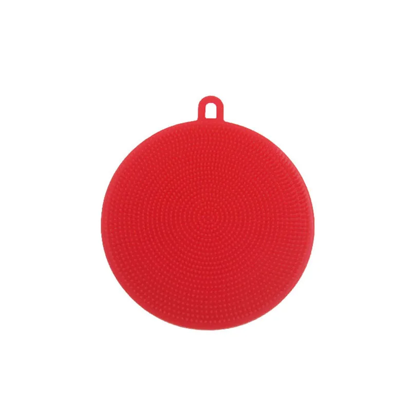 Red-2Pcs Многофункциональная Экологически чистая силиконовая Чистящая чаша для мытья, щетка для мытья посуды, коврик, кухонные инструменты - Цвет: Red-2Pcs