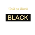 Gold on black