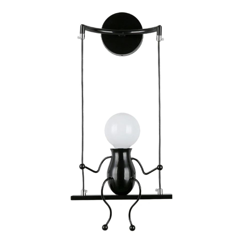 

Study Iron Indoor Cafe Living Room Wall Lamp Balcony Corridor Led Home Decor Industrial Cartoon Robot Shape Kids Bedroom