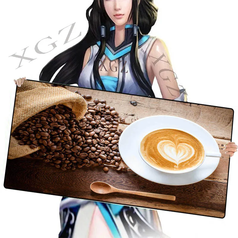 

XGZ Russian afternoon work tea brown coffee bag large size mouse pad laptop desk pad speed type DOTA2 gamer