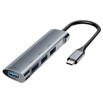 

4 in 1 HUB Type-C to 4-Port USB 3.0 Typec Hub Docking Station Adapter for PC Laptop