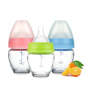 

Baby Breastmilk Feeding Glass Milk Bottle Newborn Kids Water Drinks Bottle 80ml