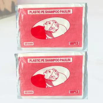 

2 Packs/100 Sheets Disposable Hair Dye Shawl Oil Cloth Hair Plastic Waterproof Mat Thicken Film for Adults Man Woman (Blue Packa